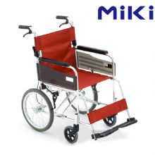 MIKI三貴手動(dòng)輪椅車MPTC-46JL 紅色 S-2重量11.5公斤，小型便攜，免充氣實(shí)心胎 老人輪椅車