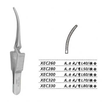 金鐘顯微止血夾XEC260 反力式 彎 L40 橫齒