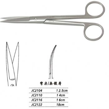 金鐘手術(shù)剪JC2110 14cm 彎尖 WD