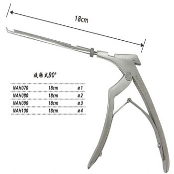 金鐘蝶竇咬骨鉗NAH100 18cm 旋轉(zhuǎn)式 90° 刃寬4