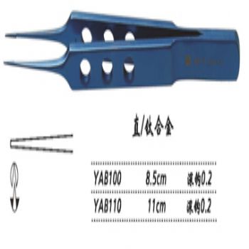 金鐘縫線結(jié)扎鑷YAB110 11cm 直 鉤深0.2（鈦）