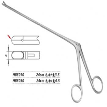 金鐘喉取樣鉗H8E010 24cm 無齒 寬3.5